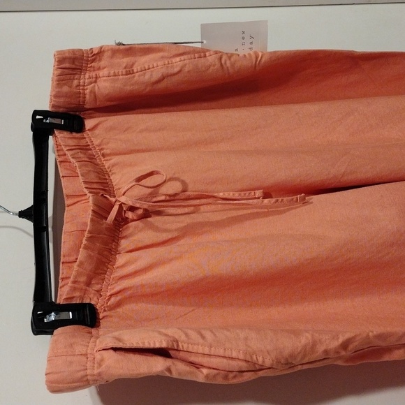 NWT A New Day Women's Peach Linen Blend Pull-On Pants Sz XXL-Beach Casual Boho - Picture 4 of 8
